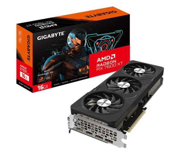 GIGABYTE Radeon RX 7600 XT GAMING OC 16G GDDR6 128bit 2DP/2HDMI GV-R76XTGAMING OC-16GD - 1226981 - zdjęcie